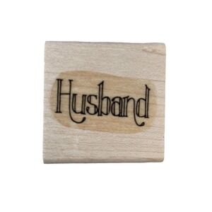 Stampin Up Mounted Rubber Stamp Husband Word Name